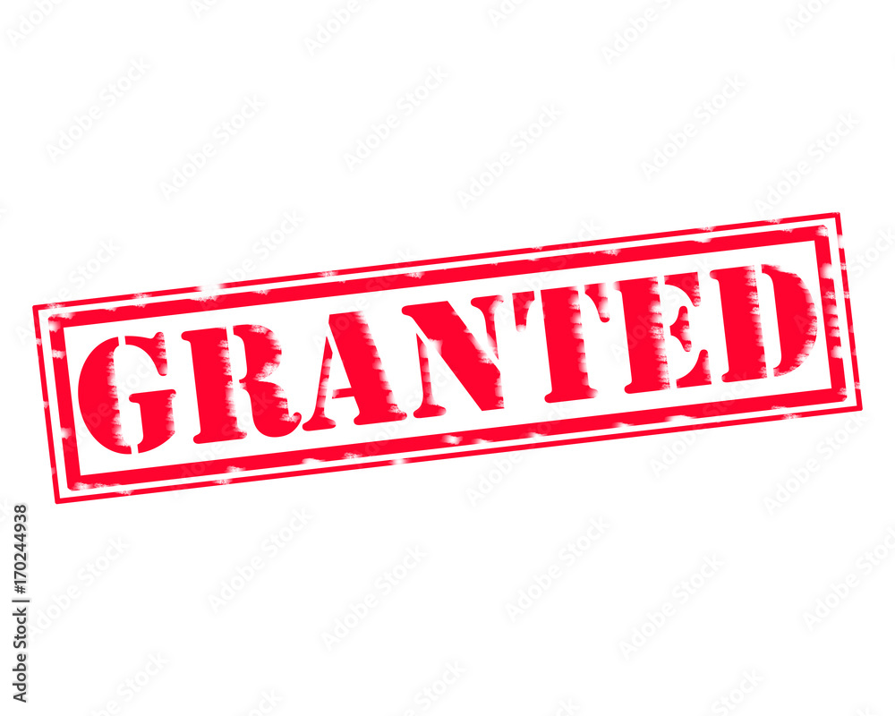 GRANTED RED Stamp Text on white backgroud GRANTED RED Stamp Text on white backgroud