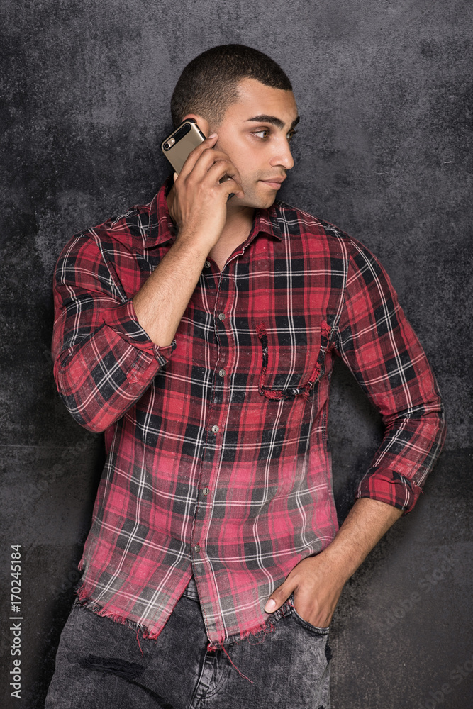 Portrait of fashionable young man. Portrait of fashionable young man.