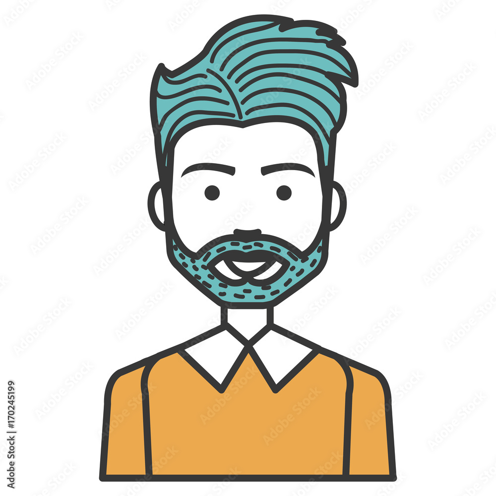 young man with beard avatar character vector illustration design young man with beard avatar character vector illustration design