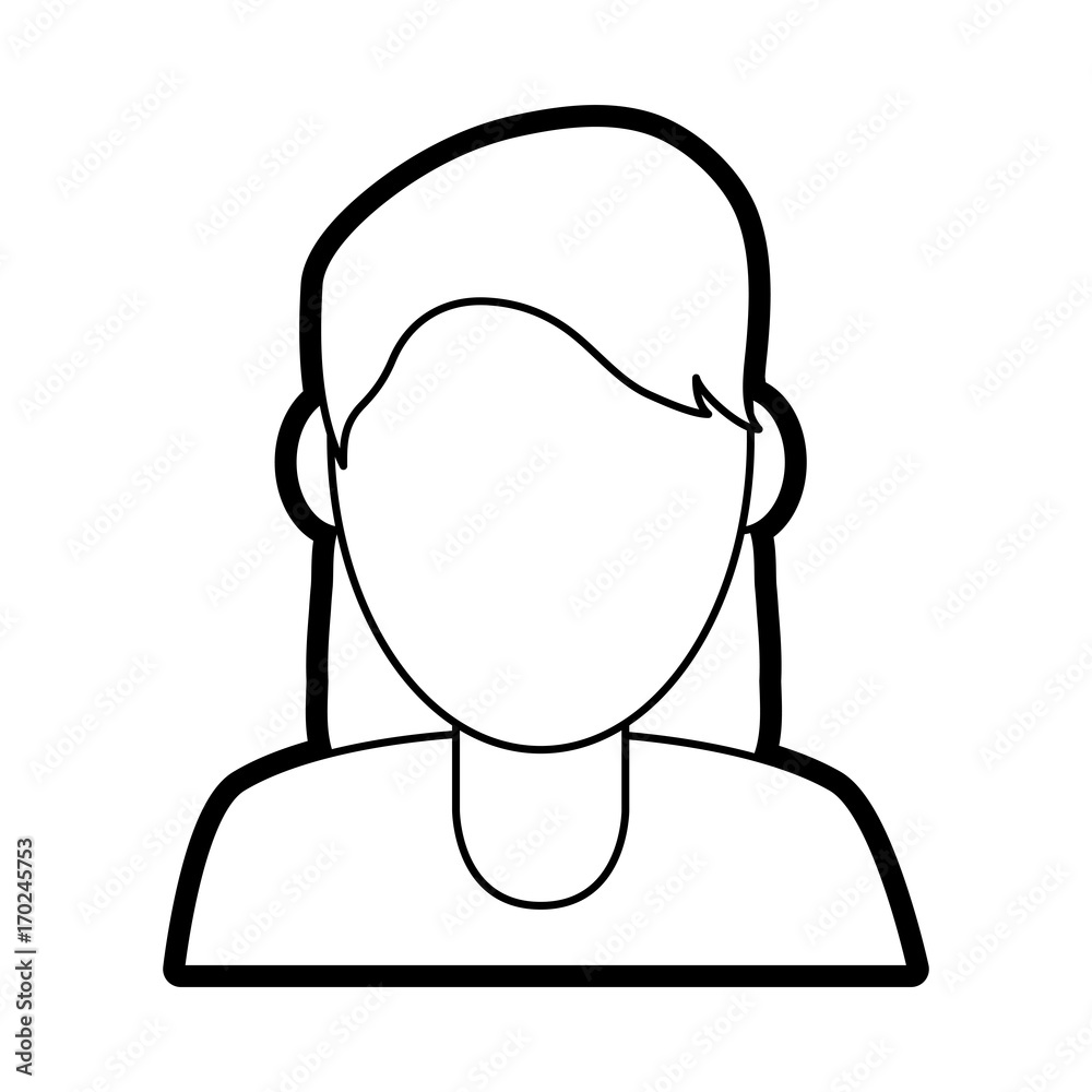 Avatar woman of girl female person people and human theme Isolated design Vector illustration Avatar woman of girl female person people and human theme Isolated design Vector illustration