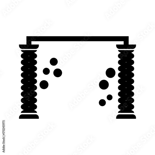 automatic wash water shampoo equipment vector illustration