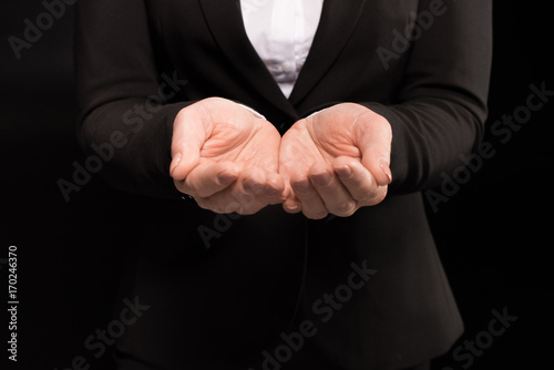 Female hands cupped together