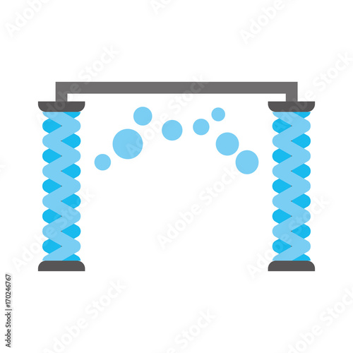automatic wash water shampoo equipment vector illustration