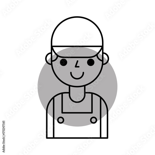 repairman engineer assistance worker icon vector illustration