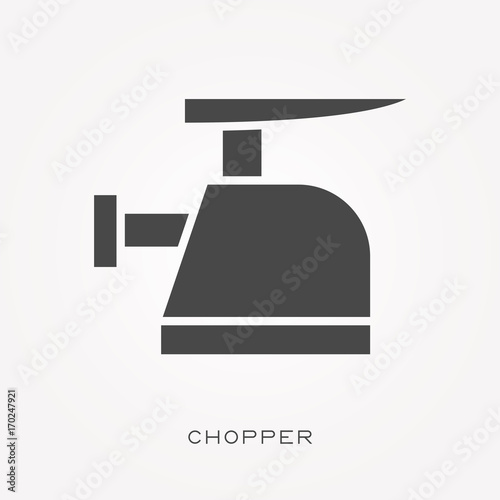 Silhouette icon chopper