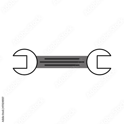 tool wrench repair mechanic equipment icon vector illustration