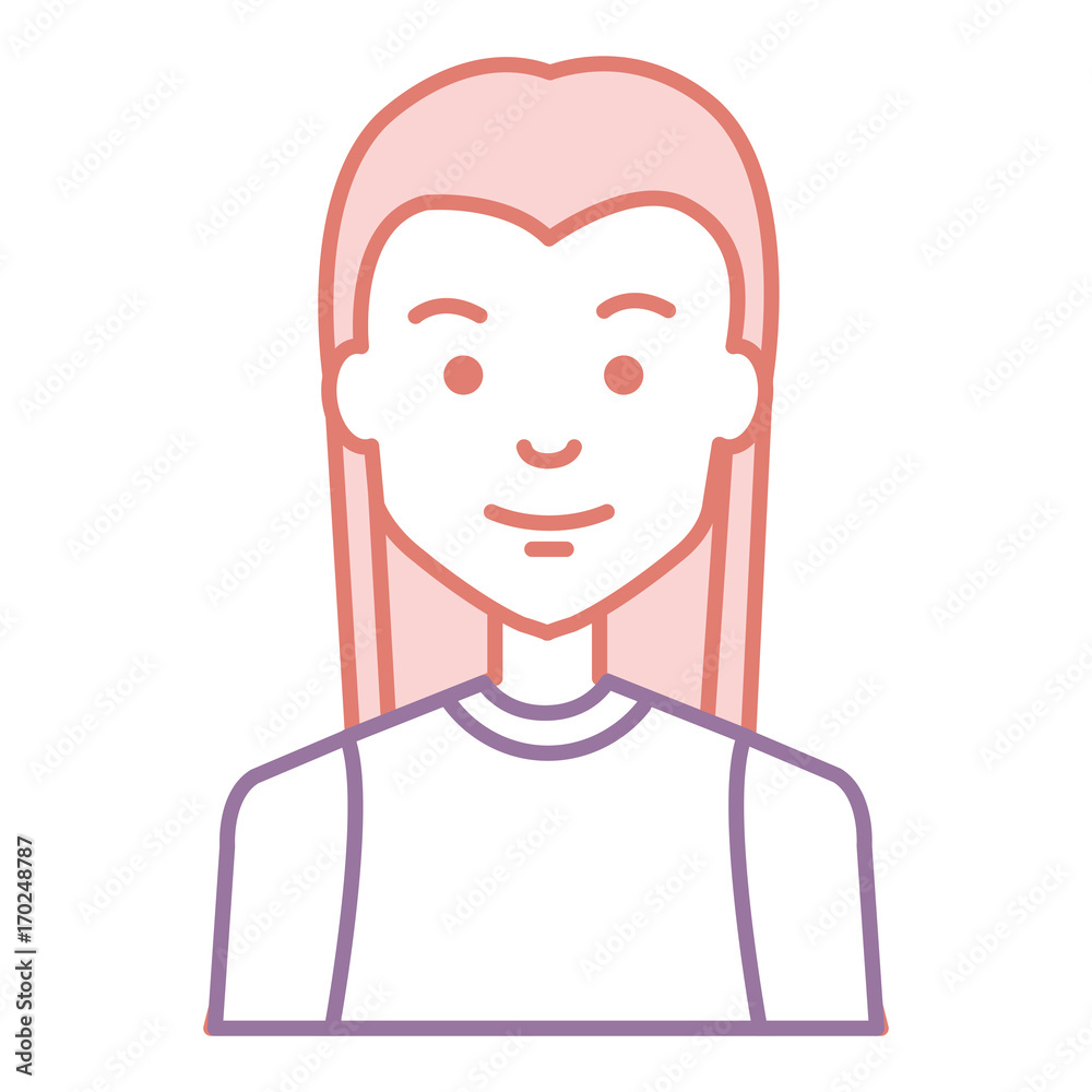 young man head with long hair avatar character vector illustration design young man head with long hair avatar character vector illustration design