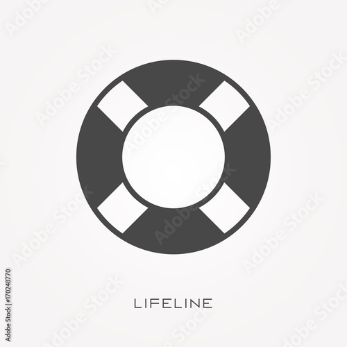 Silhouette icon lifeline