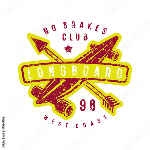Emblem of longboard club
