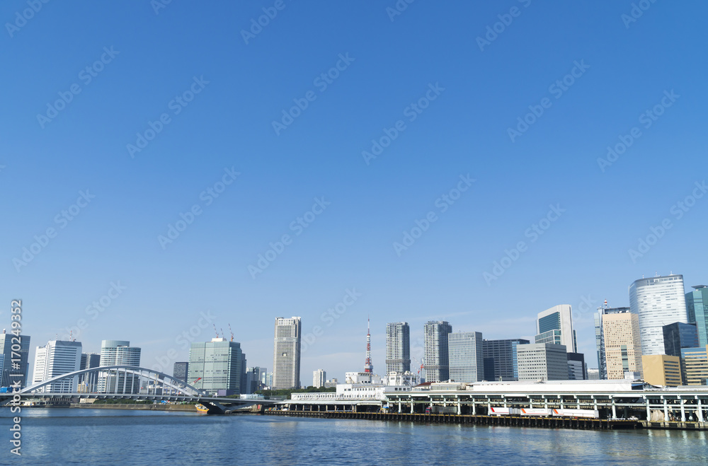 東京風景　汐留・築地と東京タワー