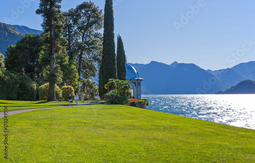 Architectures and landscapes of Como Lake photo