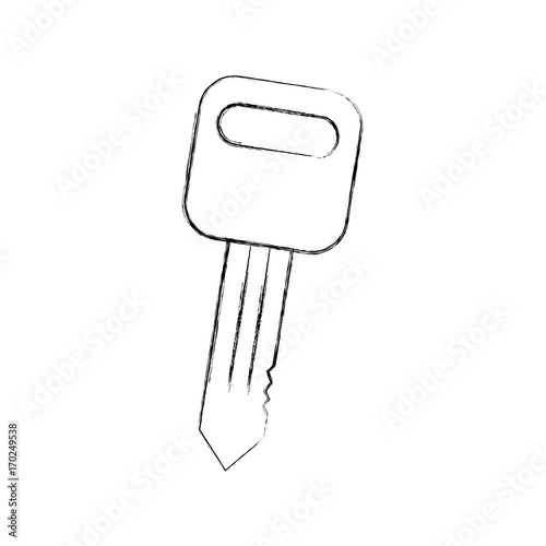 car key auto service repair isolated icon on white background vector illustration