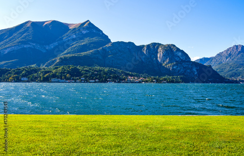 Architectures and landscapes of Como Lake photo