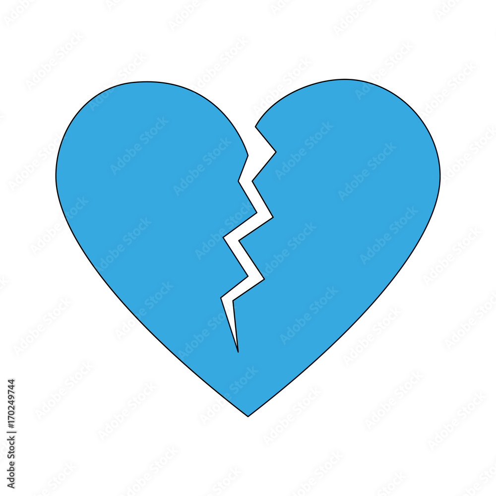 Broken heart icon Love passion and romantic theme Isolated design Vector illustration Broken heart icon Love passion and romantic theme Isolated design Vector illustration