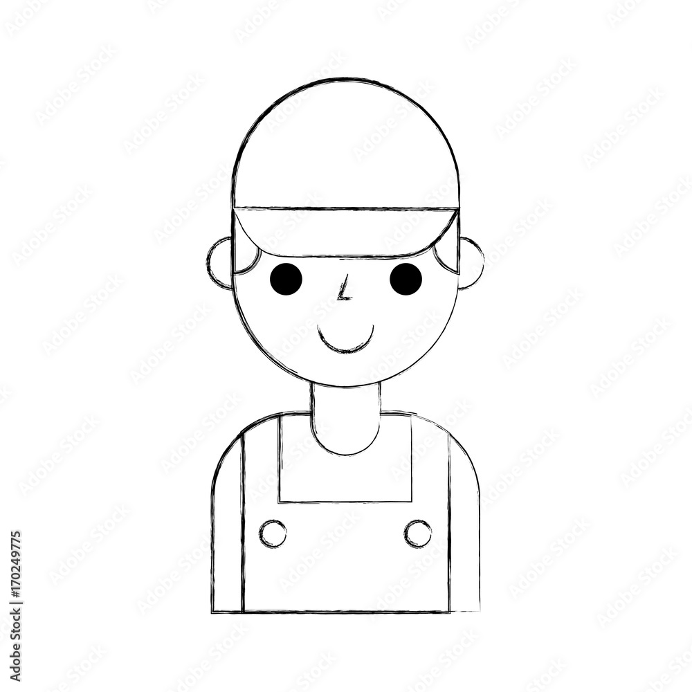 repairman engineer assistance worker icon vector illustration
