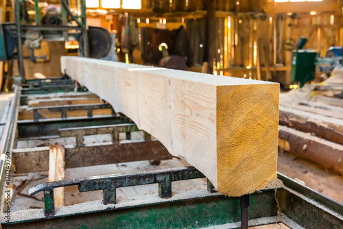 log in the timber factory