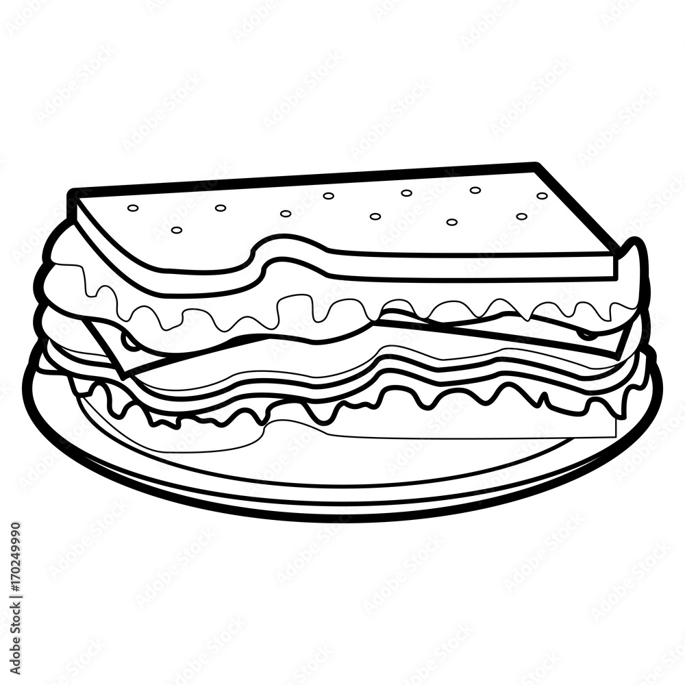 Sandwich of fast food urban and menu theme Isolated design Vector illustration Sandwich of fast food urban and menu theme Isolated design Vector illustration
