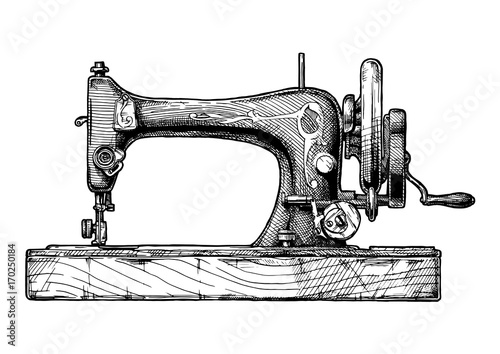 illustration of sewing machine