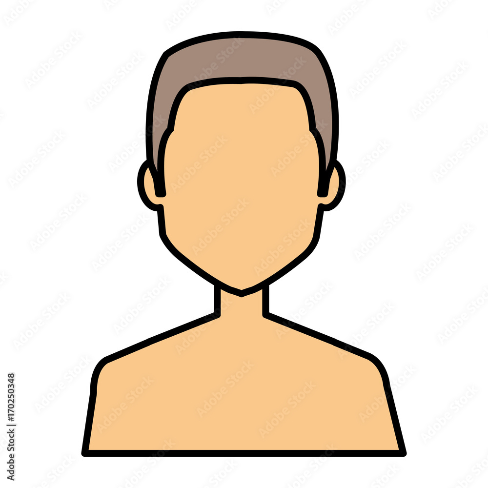 young man shirtless avatar character vector illustration design young man shirtless avatar character vector illustration design
