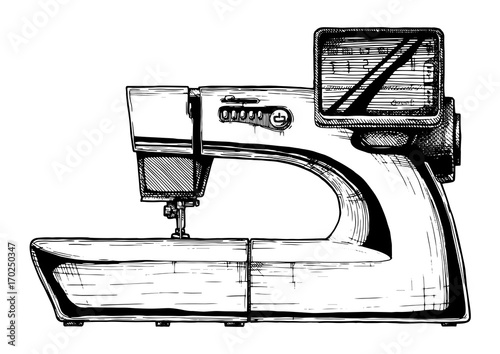 illustration of sewing machine