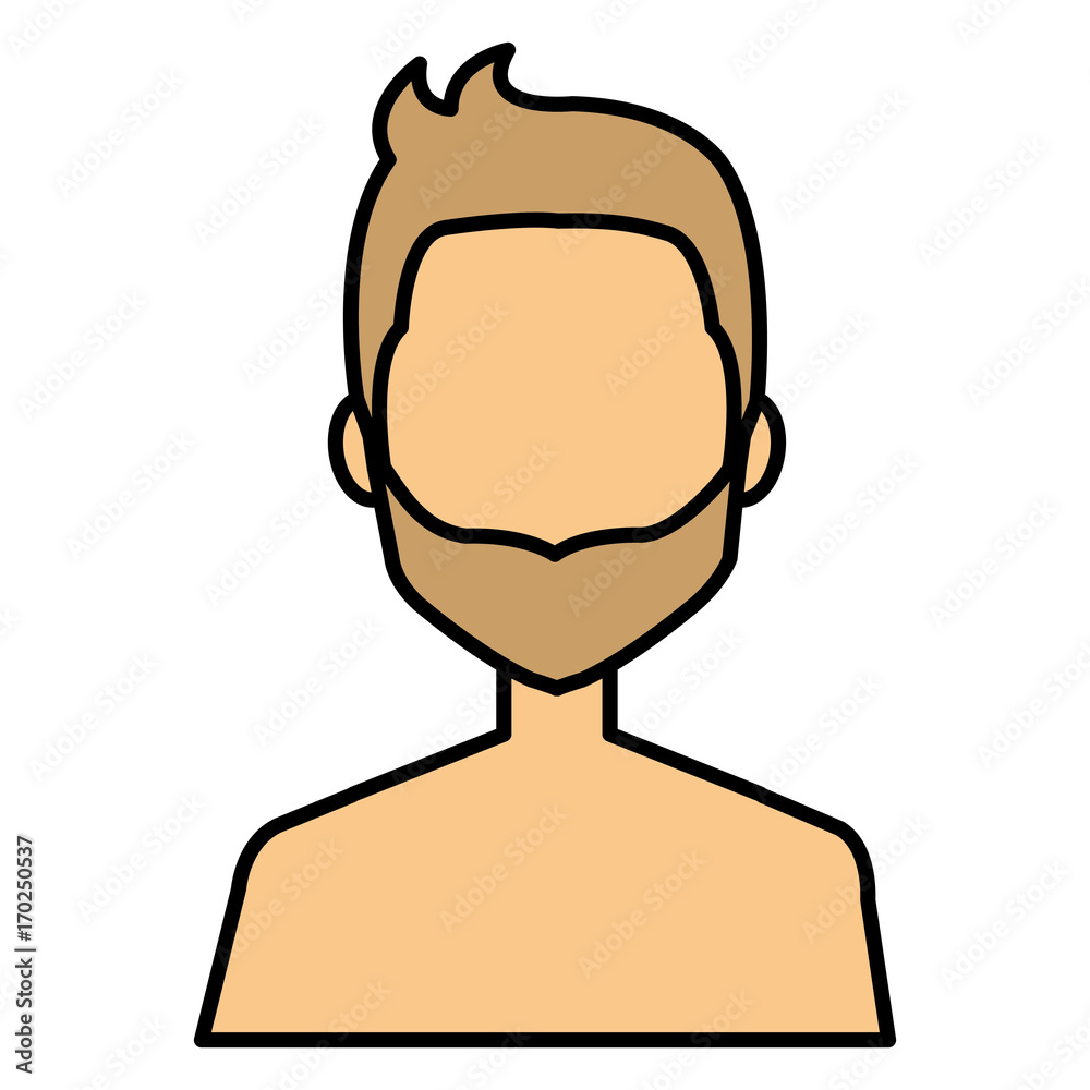 young man shirtless avatar character vector illustration design young man shirtless avatar character vector illustration design