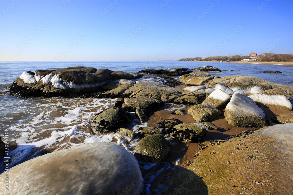 Winter seaside scenery Winter seaside scenery