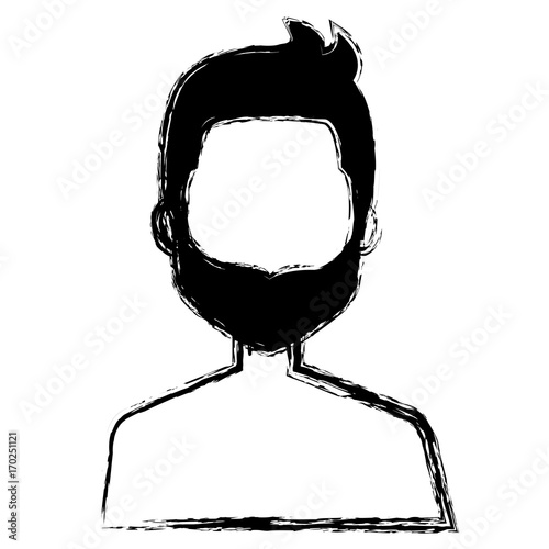 young man shirtless avatar character vector illustration design