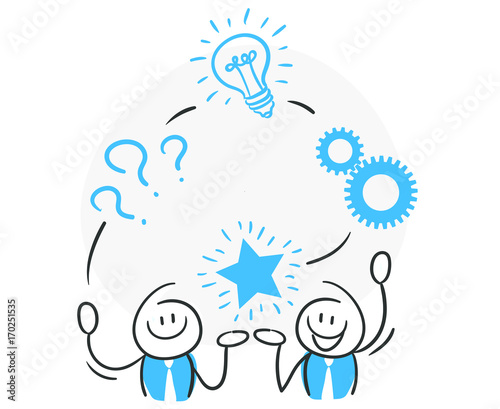Stick Figure Series Blue / Business