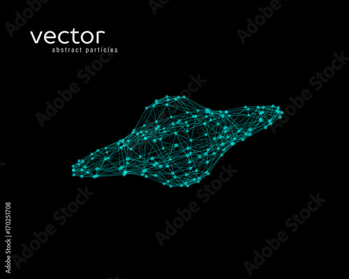 Vector abstract illustration of aliens spacecraft.