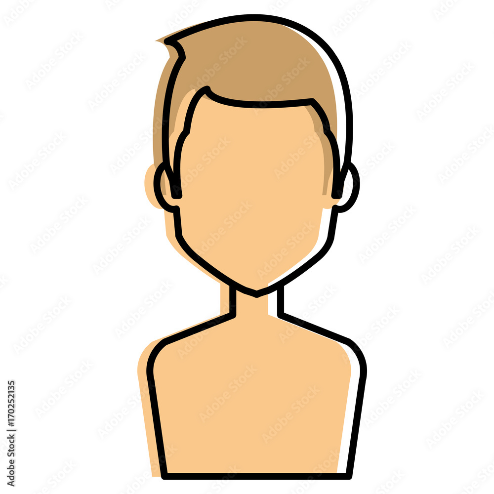 young man shirtless avatar character vector illustration design young man shirtless avatar character vector illustration design