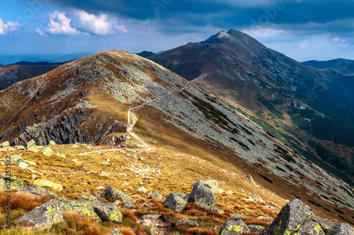 Foto Mountain ridge with the highest peak Dumbier of the Low Tatras National Park in Slovakia, Europe