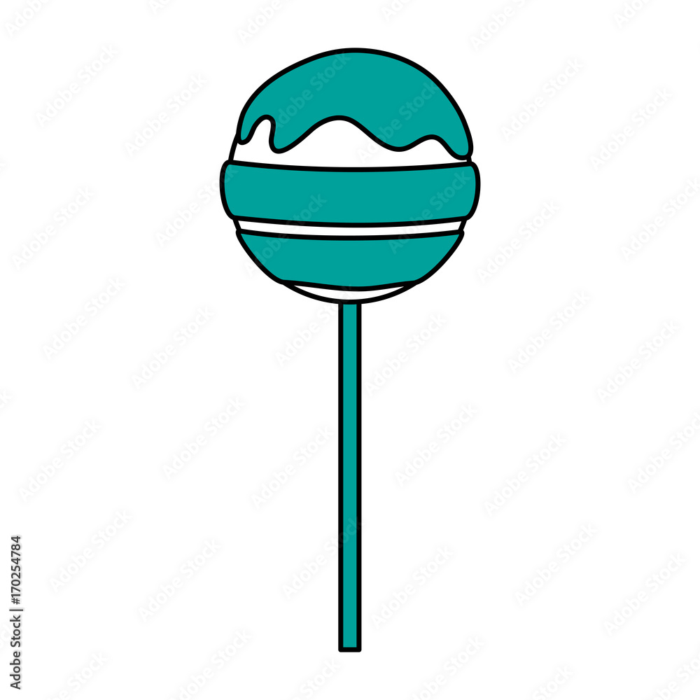 Lollipop candy of sweet sugar and dessert theme Isolated design Vector illustration Lollipop candy of sweet sugar and dessert theme Isolated design Vector illustration