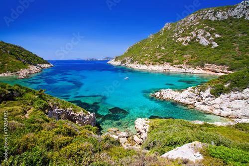 beautiful bay near afionas, porto timoni, corfu island, greece © Zbynek Jirousek