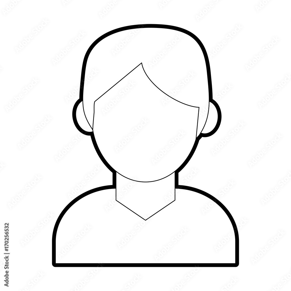 Man of male avatar person people and human theme Isolated design Vector illustration