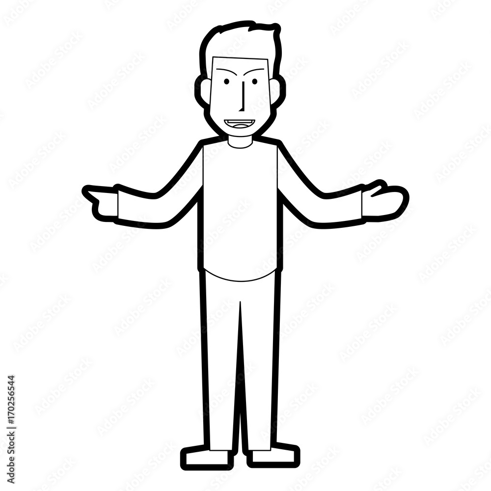 Man cartoon of male avatar person people and human theme Isolated design Vector illustration Man cartoon of male avatar person people and human theme Isolated design Vector illustration
