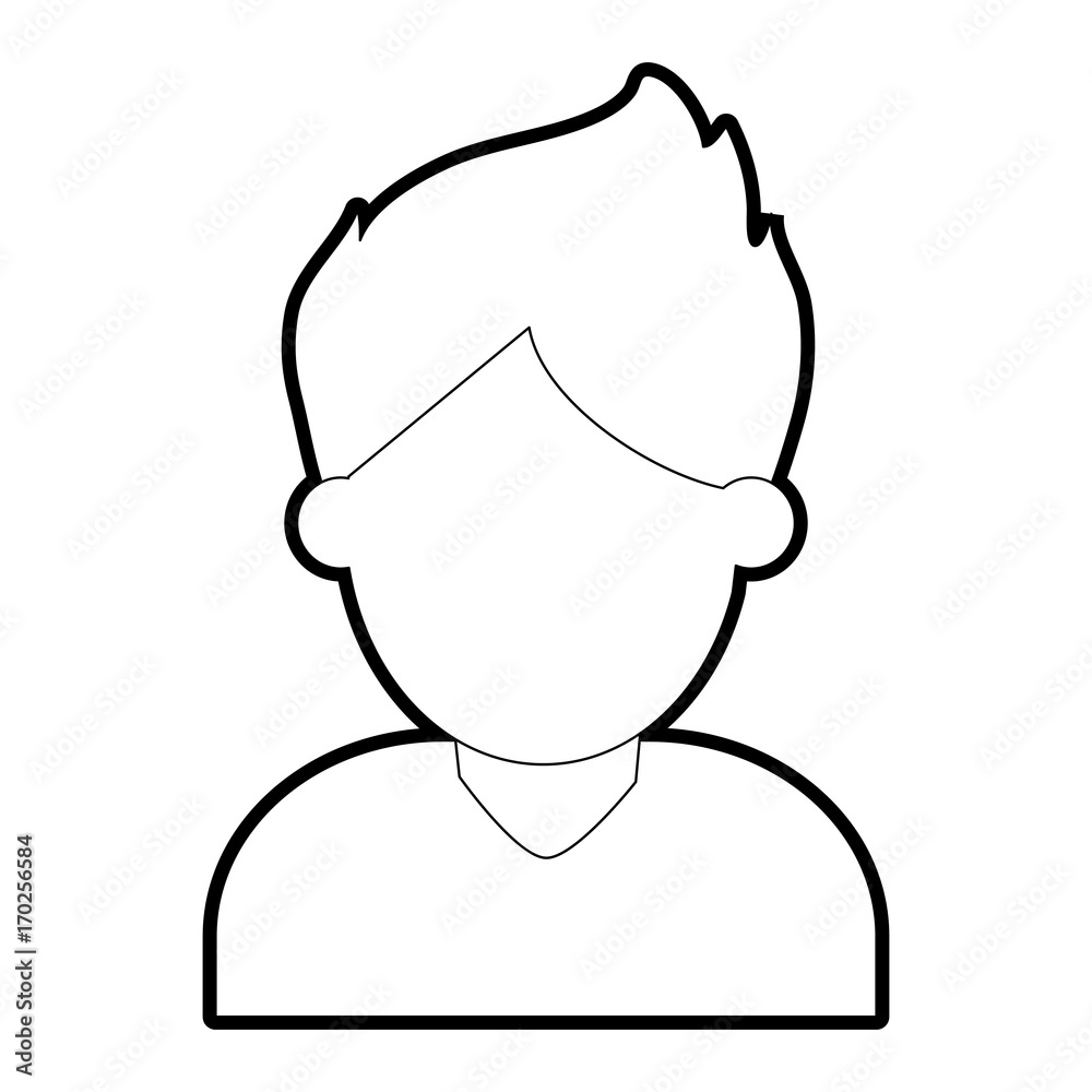 Man of male avatar person people and human theme Isolated design Vector illustration