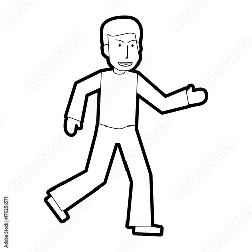 Man cartoon of male avatar person people and human theme Isolated design Vector illustration © Jemastock