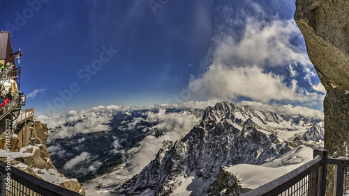 Valle di Chamonix dall'Aiguille du Midi