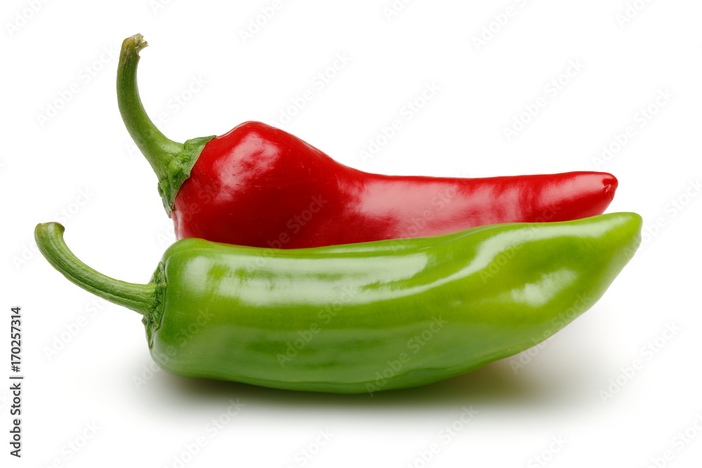 Red and green peppers Red and green peppers