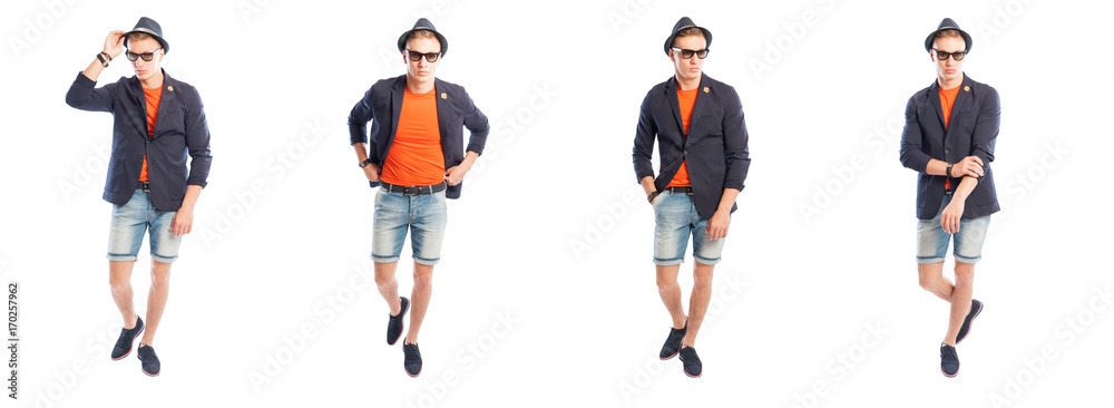 Obraz premium Stylish young male dressed in summer clothes
