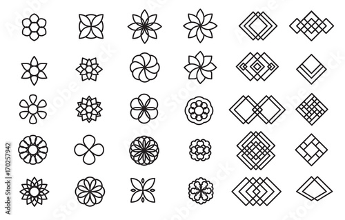 Mono line template logo