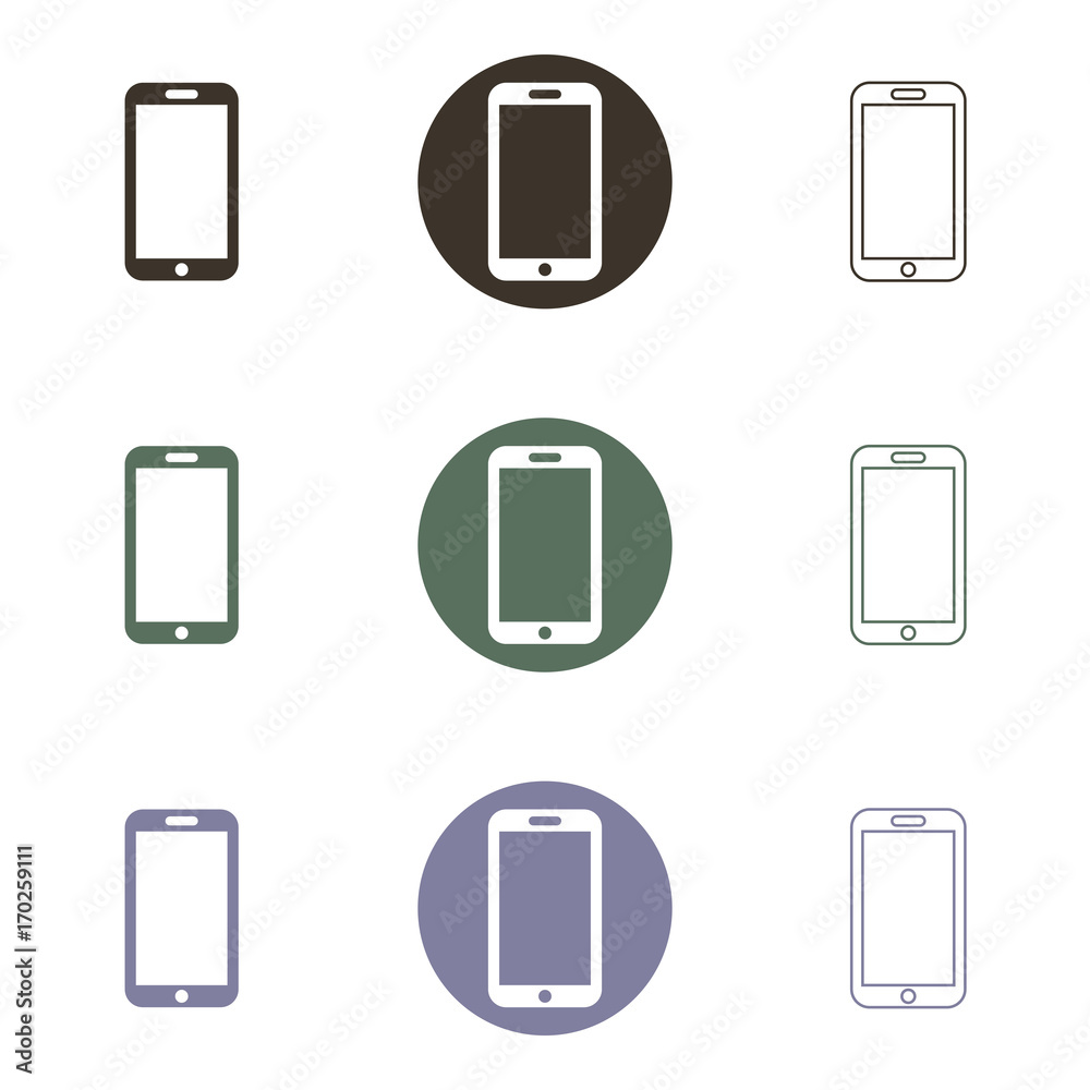 Set of simple icons on a theme phone, vector, design, collection, flat, sign, symbol,element, object, illustration. Black icons isolated against white background Set of simple icons on a theme phone, vector, design, collection, flat, sign, symbol,element, object, illustration. Black icons isolated against white background