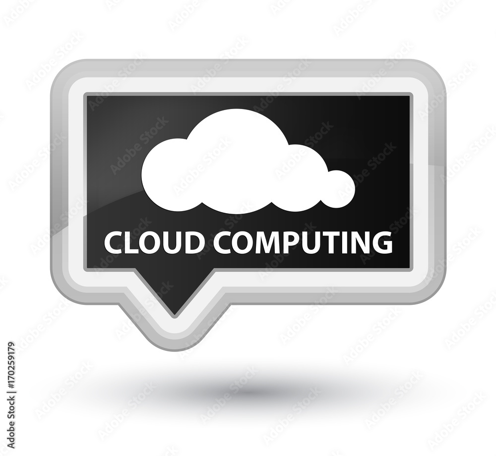 Cloud computing prime black banner button Cloud computing prime black banner button