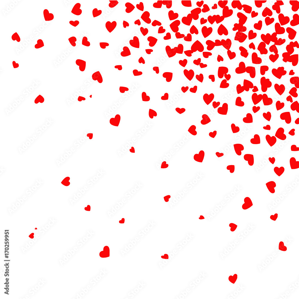 vector background with falling hearts