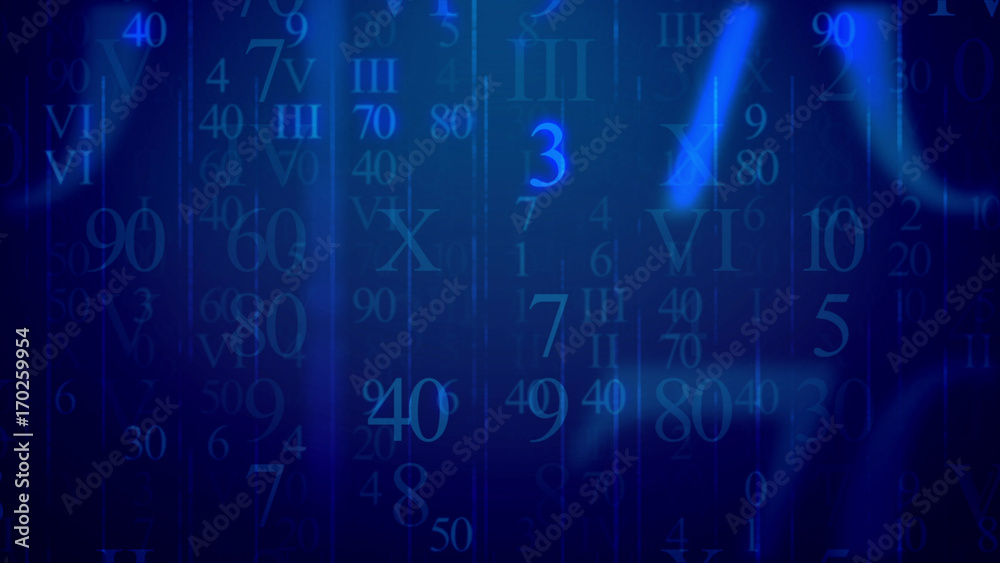 Letters in Latin and Arabic figures in cyberspace