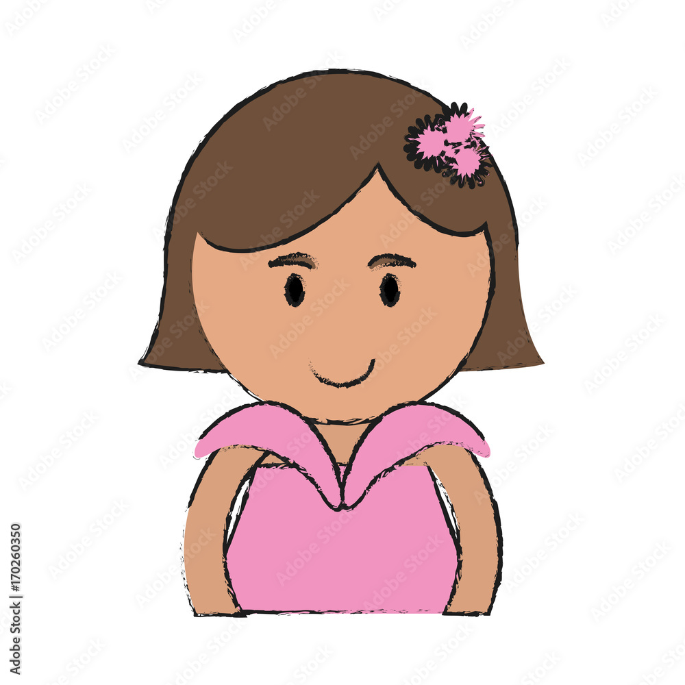 Girl cartoon of kid childhood and little theme Isolated design Vector illustration Girl cartoon of kid childhood and little theme Isolated design Vector illustration