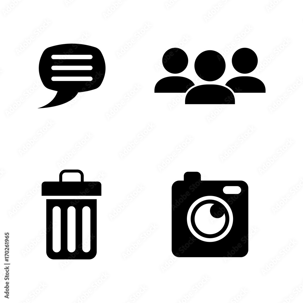 Chat. Simple Related Vector Icons Set for Video, Mobile Apps, Web Sites, Print Projects and Your Design. Black Flat Illustration on White Background. Chat. Simple Related Vector Icons Set for Video, Mobile Apps, Web Sites, Print Projects and Your Design. Black Flat Illustration on White Background.