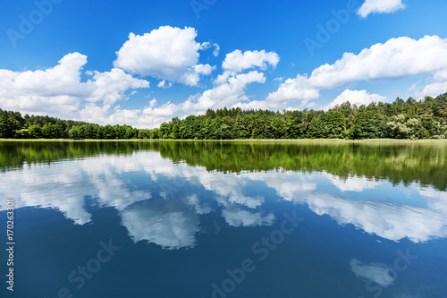 Fototapeta Naklejka Na Ścianę i Meble -  Summer lake landscape.