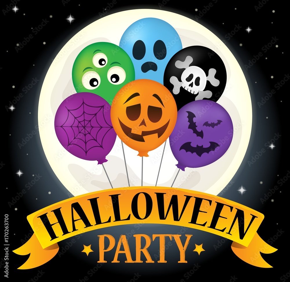 Halloween party sign composition image 2