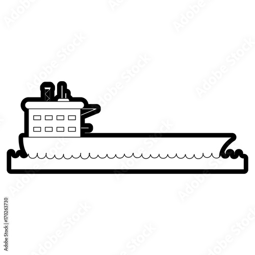 Oil tanker of industry and fuel theme Isolated design Vector illustration